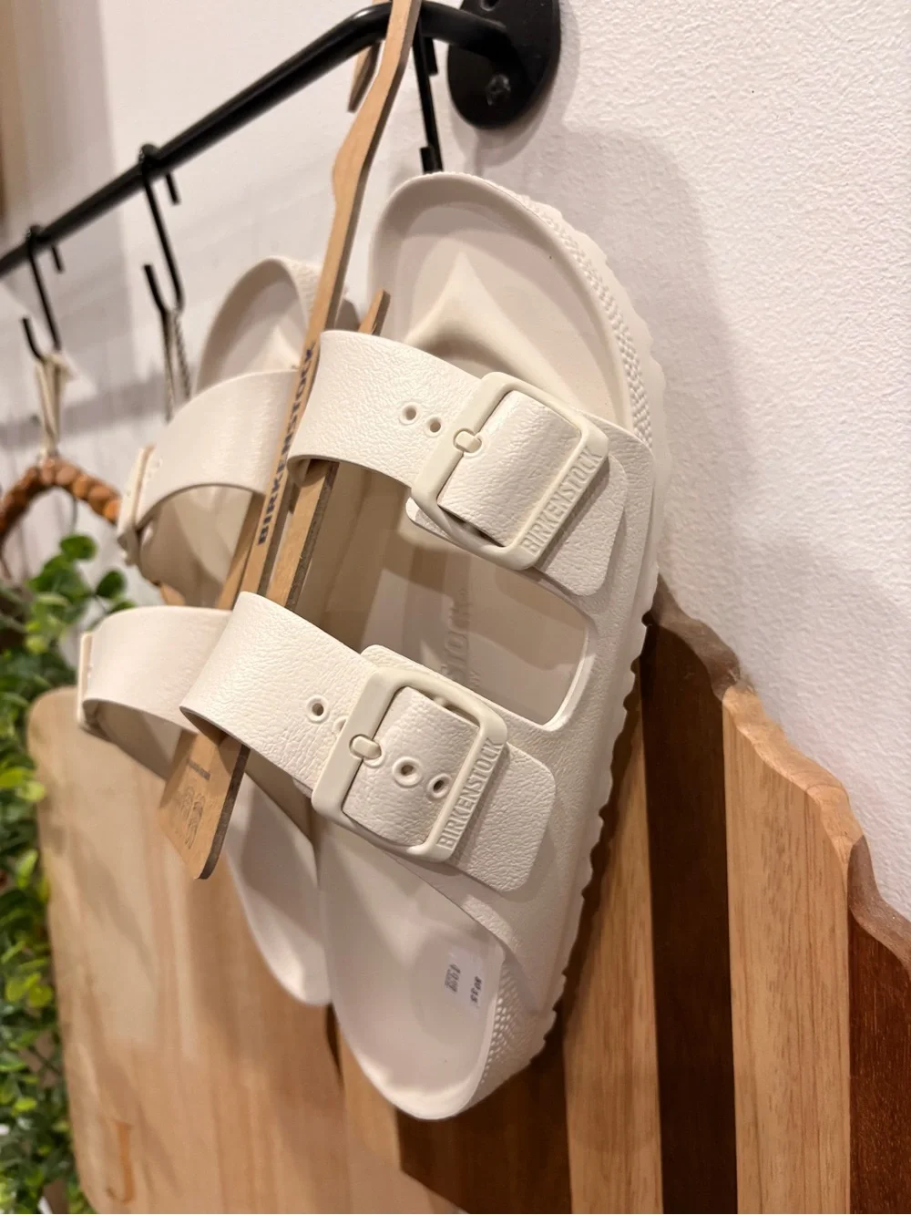 Birkenstock White Two-Strap Slip-On Sandals